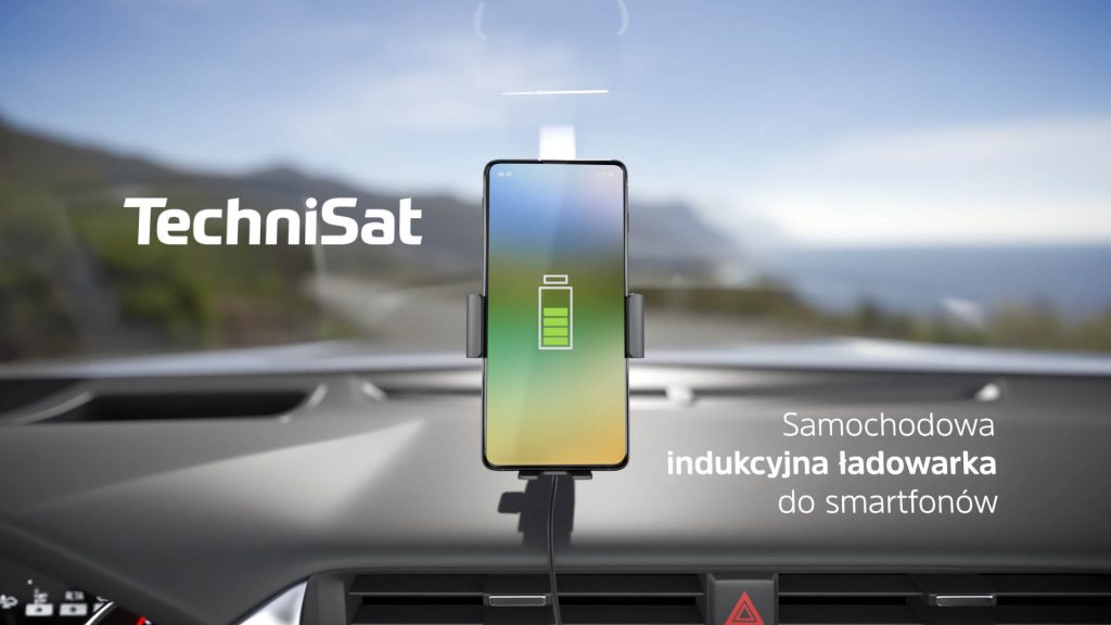 Technisat Render produktowy 3D 01 Animacja 3d ładowarki indukcyjnej