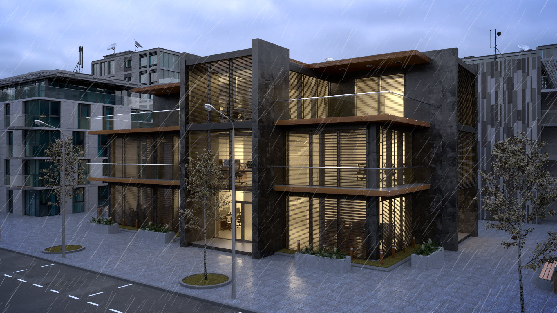 Animacja 3D Budynek Exterior