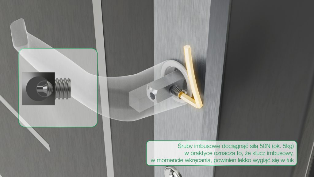 Animacja 3D Instrukcja montażu Klamka 009 Animacja 3D Instrukcja montażu Klamka
