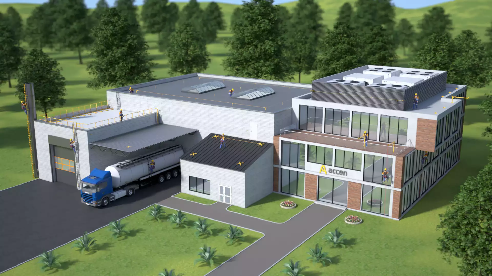 3vo Wizualizacje 3D Systemy asekuracyjne