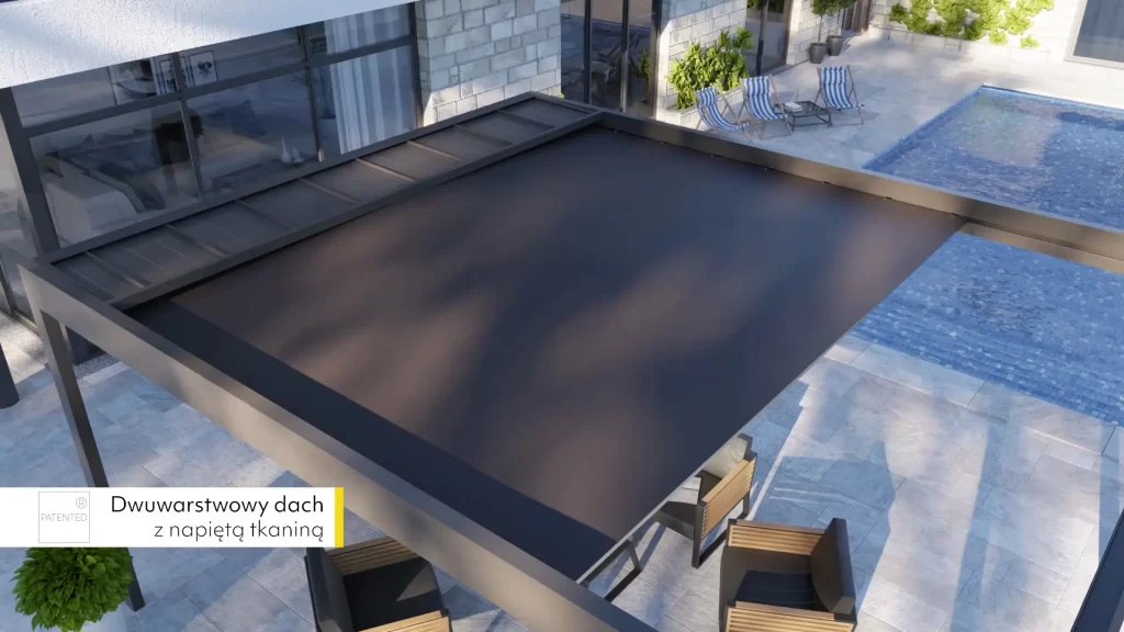 3VO Studio Aninmacja 3D Tarasola Cubic 003 Animacja 3D zwijania dachu