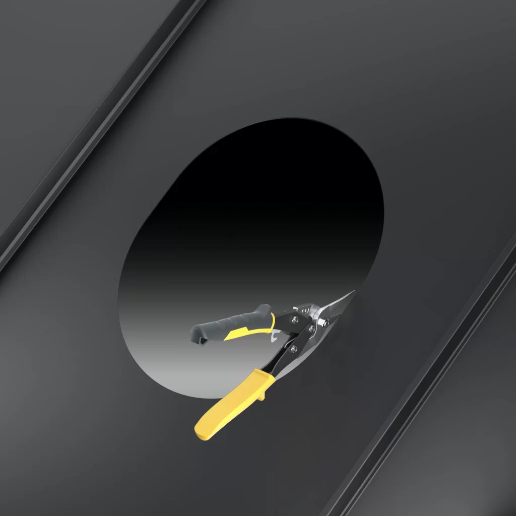 Instrukcja_01 Render kominka wentylacyjnego 3D wycinka