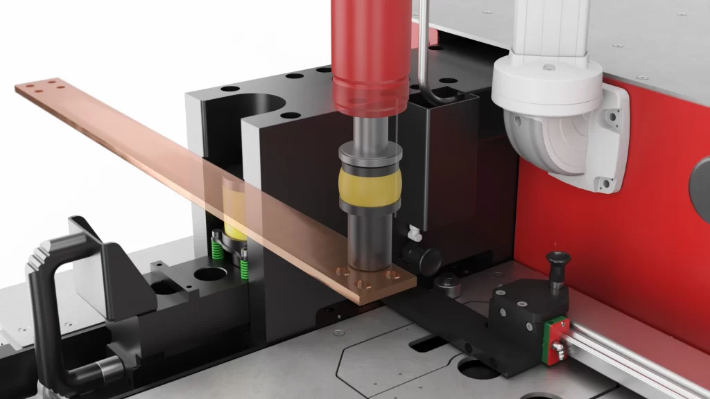 Urzadzenie do obrobki szyn pradowych - linia Wycinka - Animacja 3D urządzenia ERKO BPS1200