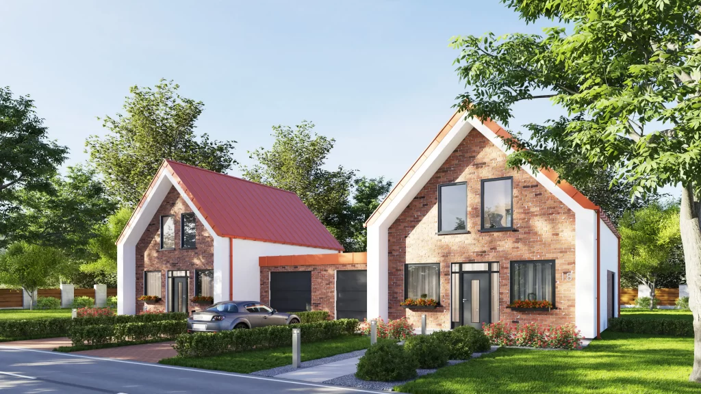 blizniak1 v6 03b kopia Wizualizacje dom贸w dwurodzinnych 3D