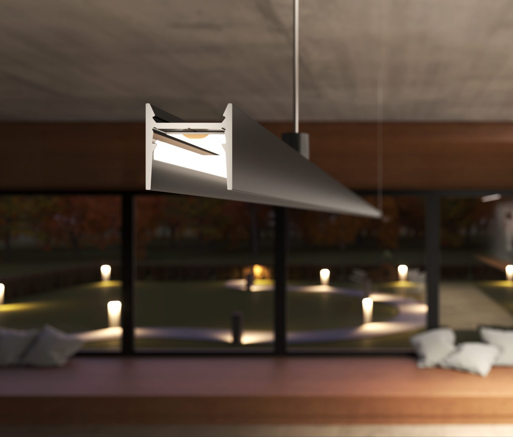 Animacja 3D profili LED COZY