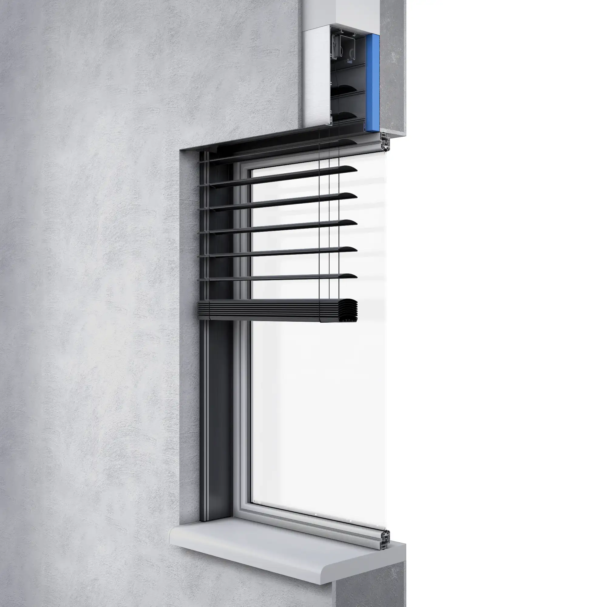 Wizualizacja 3D produktu - żaluzje fasadowe