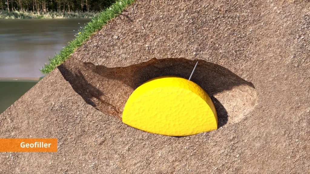 echniczna animacja 3D - uszczelnianie wału przeciwpowodziowego Techniczna animacja 3D - uszczelnianie wału przeciwpowodziowego