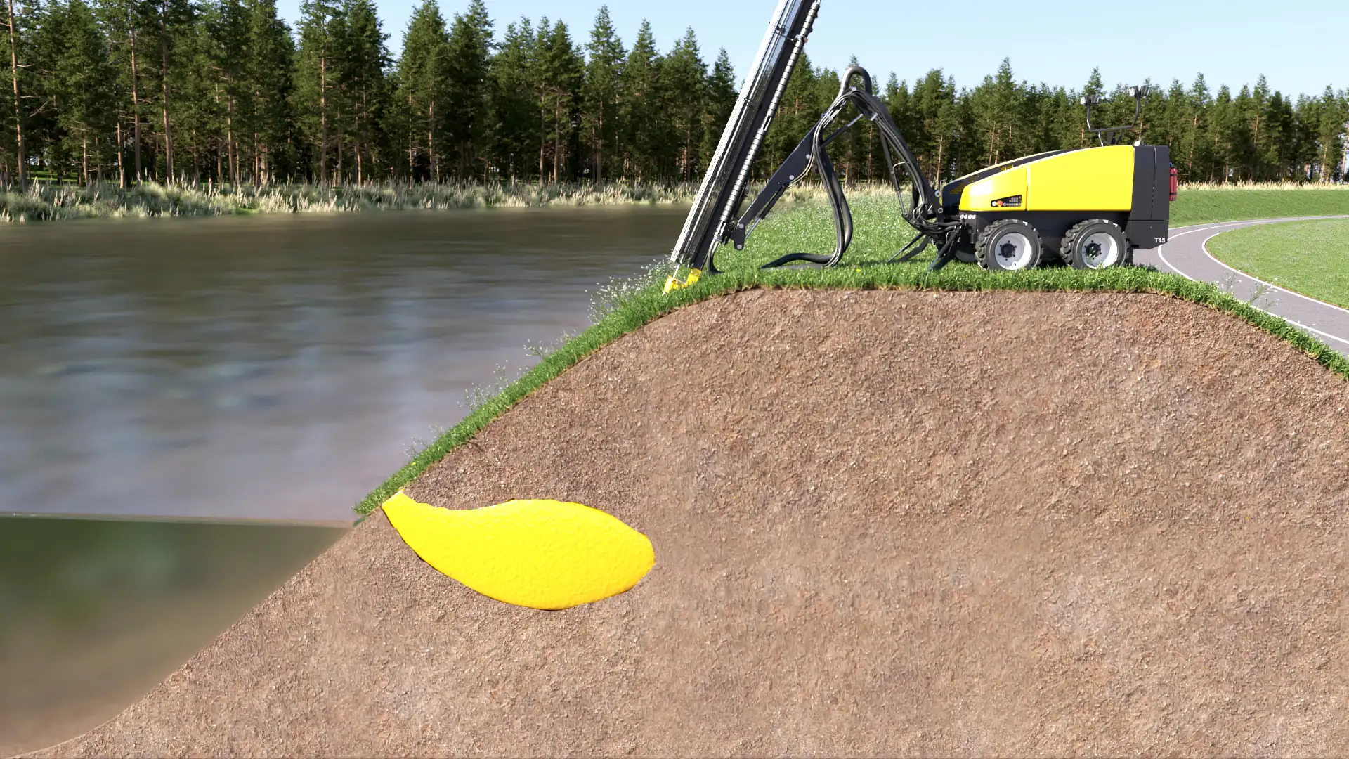 Animacja techniczna 3D - uszczelnianie wału