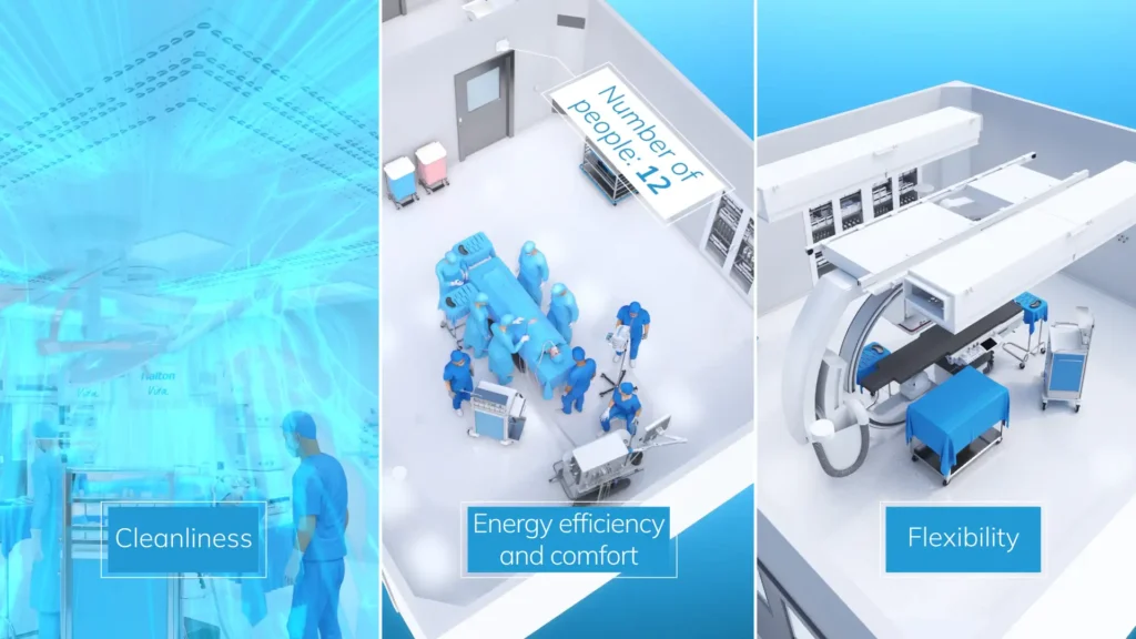 Medyczne Animacje 3D Sala Operacyjna Halton 3vo Studio 001a Animacja 3D medyczna - Halton system wentylacji