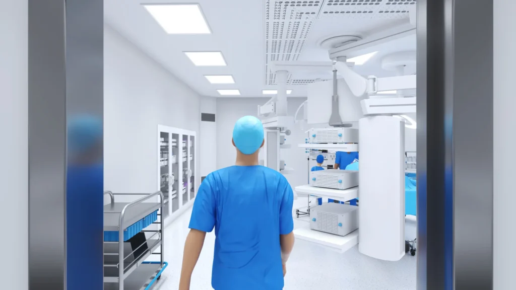 Medyczne Animacje 3D Sala Operacyjna Halton 3vo Studio Halton Vita OR Space - Animacja 3D medyczna