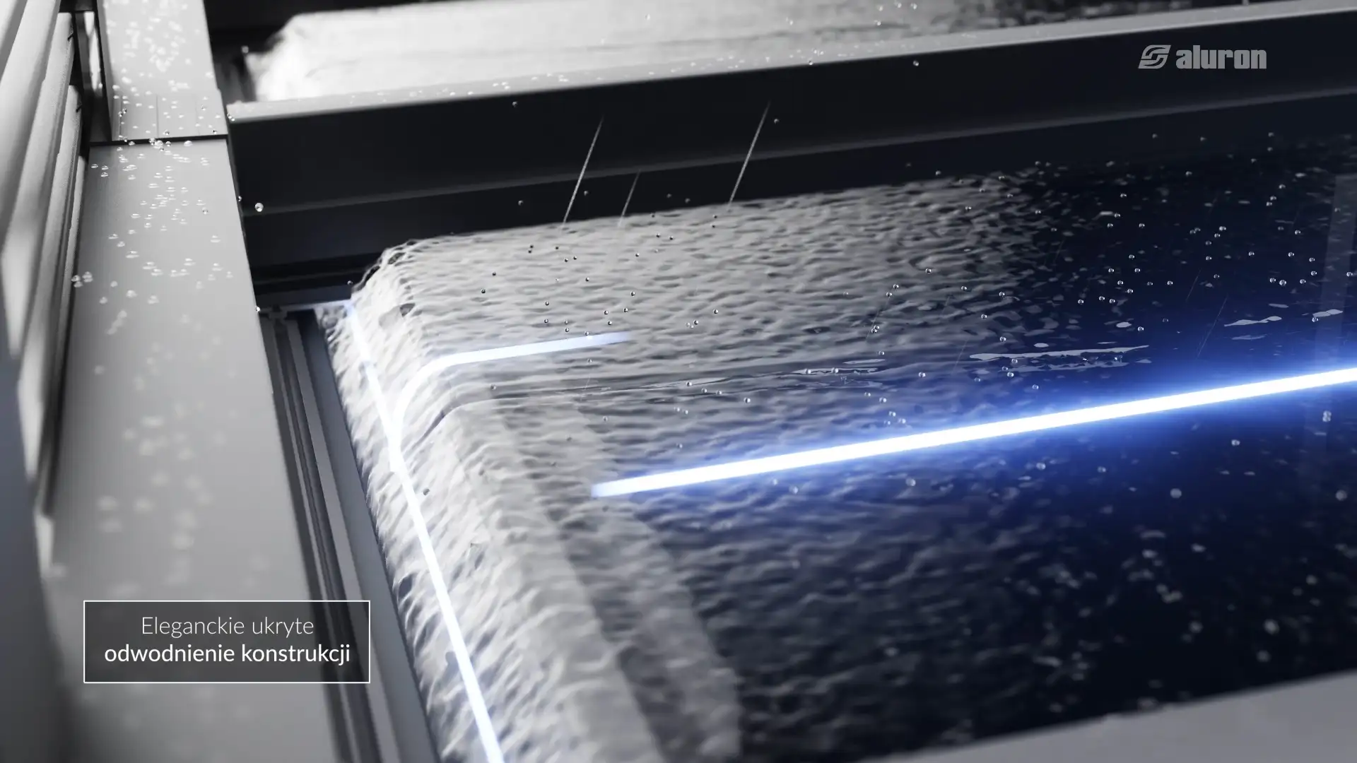 Animacja 3D - odwodnienie pergoli