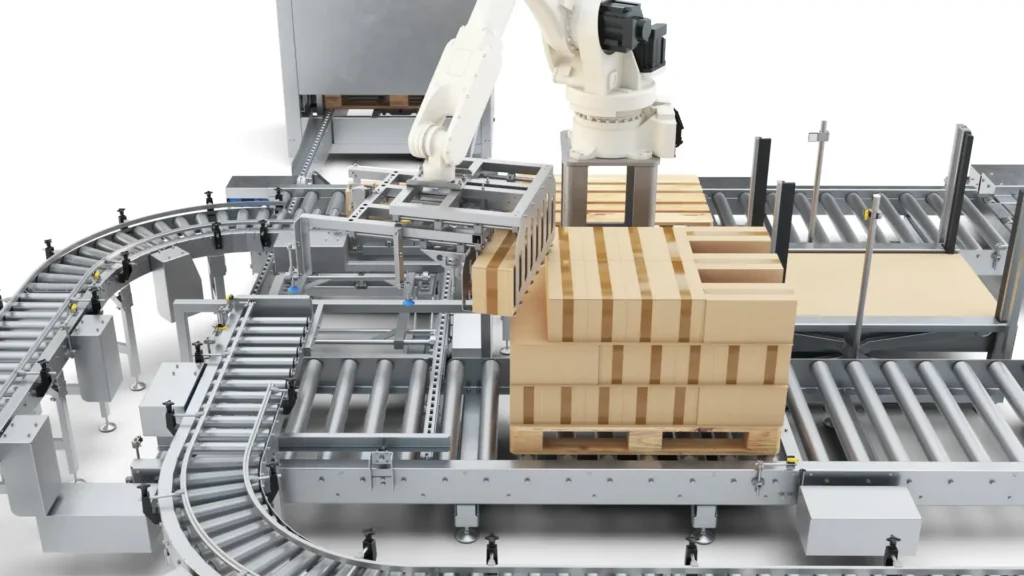 01_Linia_Paletyzacji_Still 5 Linia paletyzacji 3D Argospaw - animacja 3D techniczna