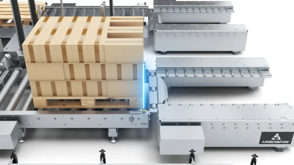 01_Linia_Paletyzacji_Still_6 Linia paletyzacji 3D - zbliżenie