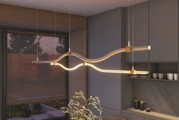 Animacja 3D profilu LED - ujecie w aranzacji